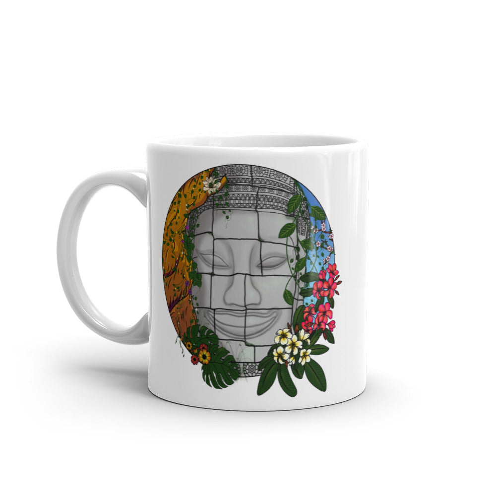 "Smile" Bayon Translation, Pronunciation, Art Mug