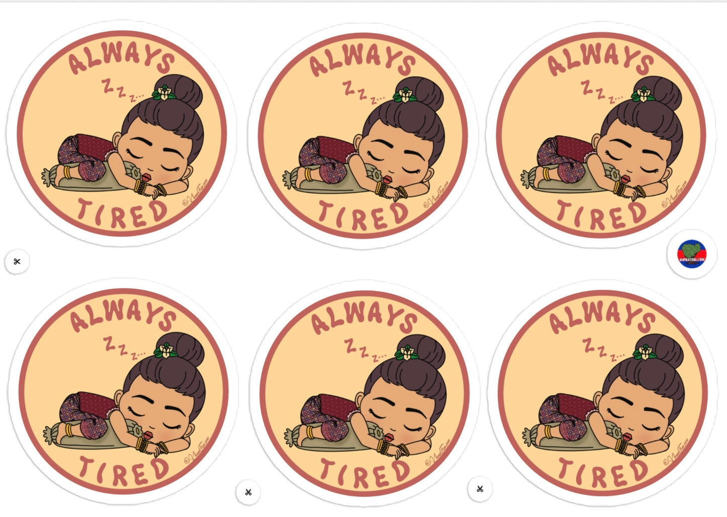 Always Tired Sticker Sheet