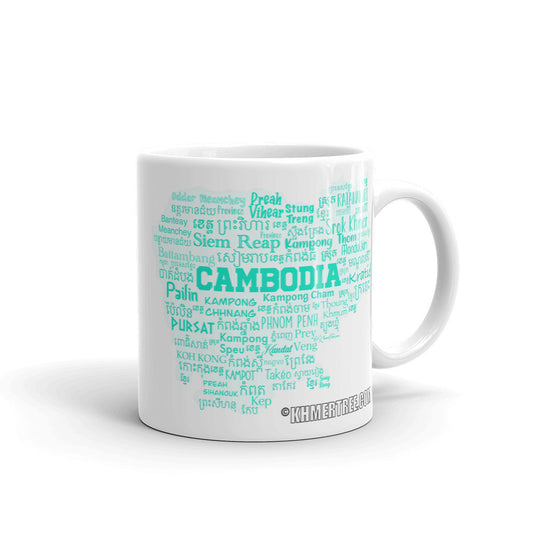 Map of Cambodia Provinces Mug